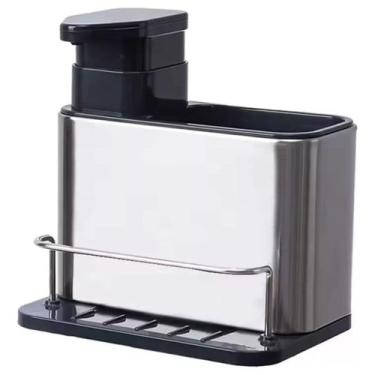 Imagem de Porta Detergente Suporte Esponja Dispenser em Inox 3 em 1 - NLQT, Disp