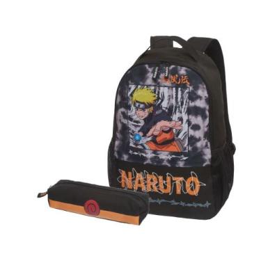 Imagem de Mochila Costas Naruto Rasengan Infantil com Estojo Escolar - Pacific, 