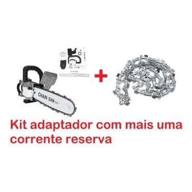 Imagem de Kit Adaptador Esmerilhadeira Moto Serra Com Corrente Extra - Chain Saw