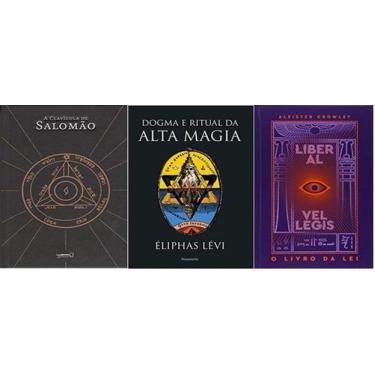 Imagem de Kit 3 Livro Clavicula Salomão + Livro Lei + Dogma Alta Magia