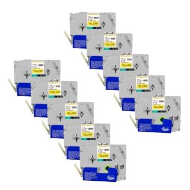 Imagem de Kit 10 Fita Compatível Brother Tz Tze 641 Amarela 18Mm - X-Full