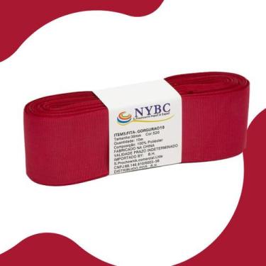 Imagem de Fita Para Laço De Gorgurão Vinho Claro - 38mm C/10 Metros - NYBC