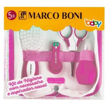 Imagem de Kit de Higiene Baby Com Necessaire e Aspirador Nasal - Marco Boni, Ros