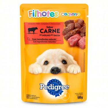 Imagem de Ração Úmida para Cachorro Pedigree Filhotes Sabor Carne ao Molho em Sa