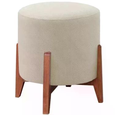 Imagem de Puf Puff Para Sala Lhor Linho Bege Rm Bege