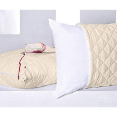 Imagem de Kit 2 Capa Impermeável Matelada com Zíper para Travesseiro 90cm x 50cm