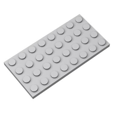 Imagem de Classic Grey Plates Bulk, Light Gray Plate 4x8, Building Plates Flat 20 Piece, Compatible with Lego Parts and Pieces: 4x8 Gray Plates(Color: Light Gray)