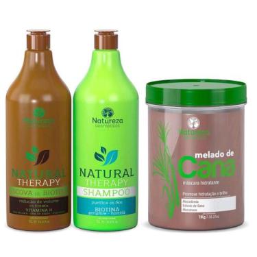 Imagem de Kit Biotina Orgânica 2x1000l + Máscara Melado de Cana 1Kg - Natureza C