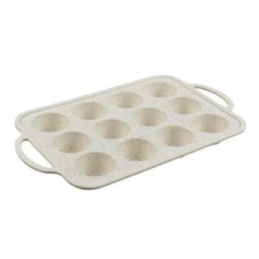 Imagem de Forma para Cupcake Mimo SN23294 Silicone Branco com Alça - Mimo Style