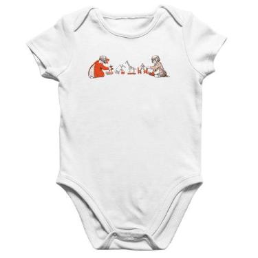 Imagem de Body Bebê Algodão Crianças Brincando - Foca na Moda, Branco, P
