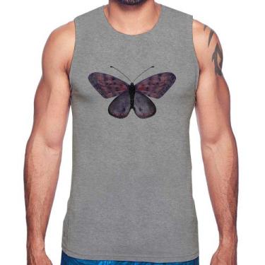 Imagem de Regata Borboleta Lilás - Foca na Moda, Cinza, GG