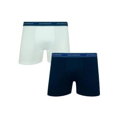 Imagem de Kit/2 Cueca Boxer Infantil Lupo 00141-088 Algodão Com Elastano T. P/GG