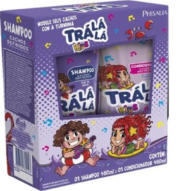 Imagem de kit Shampoo 480ml + Condicionador 480ml Trá Lá Lá Kids Cachos - PHISAL