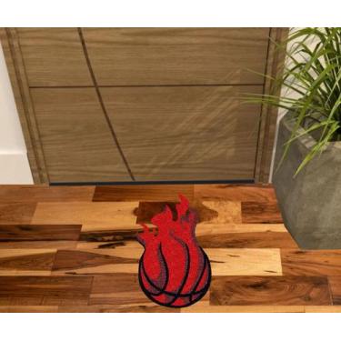 Imagem de Tapete bola de basket pegando fogo, muito resistênte e decorativo. - Z