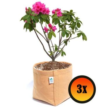 Imagem de 3 Vasos De Plantas De Feltro 7 Litros - King Pot, Caramelo