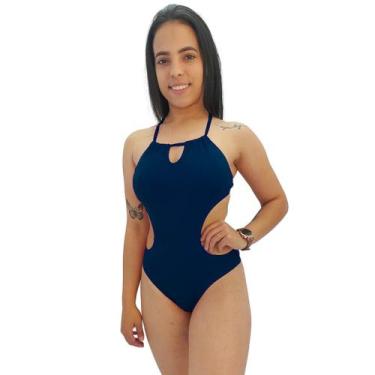 Imagem de Maiô Com Bojo Engana Mamãe Traspassado Costas Poliamida - HYPE MODAS, 