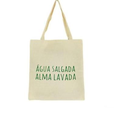 Imagem de Bolsa Ecobag 100% algodão ÁGUA SALGADA (verde) - CARIOCA MAIS