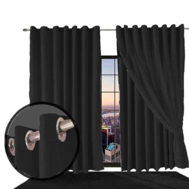 Imagem de cortina apartamento blackout Bruna sala 2,80 x 2,30 marrom - Bravin Co