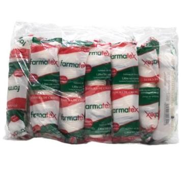 Imagem de Atadura Crepe 13 Fios 12cm X 1,80m Dúzia Farmatex