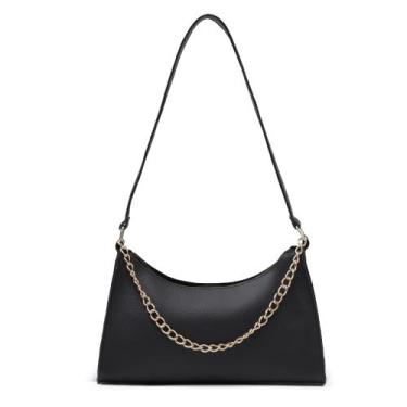 Imagem de Kit Bolsa Feminina Baguete Corrente Lateral + 3 Cintos Básico Fivela D