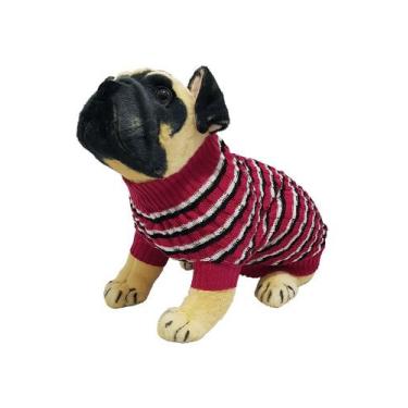Imagem de Roupinha Pet Katlen Tricot Canetran Listra, Pink, GG