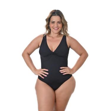 Imagem de Maiô Style Plus Size Sem Bojo - Mardelle, Preto, 48