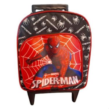 Imagem de Mochila Infantil Rodinha Escolar Personagem Menino - sem marca, Vermel