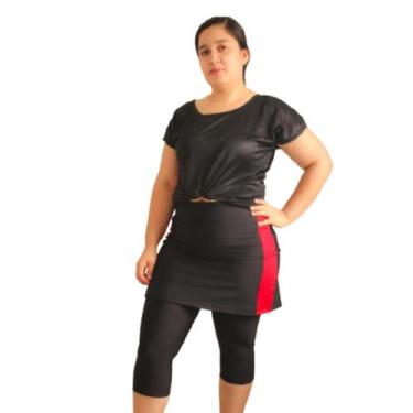 Imagem de Shorts saia corsário moda evangélica fitness plus size tamanho 48 ao 5