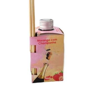 Imagem de 1 Aromatizador Ambiente de Morango com Champanhe 280ml Difusor Vareta 