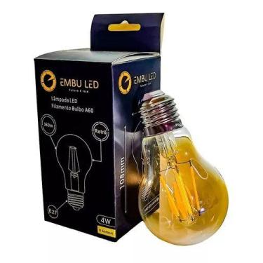 Imagem de Lampada de filamento led a60 vintage retro antiga industrial ambar biv
