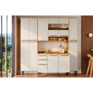 Imagem de Kit Cozinha Modulada 4 Peças Nápoli Prime (1Aéreo+1Balcão+2Paneleiros)