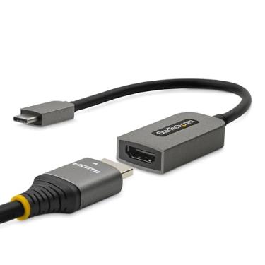 Imagem de StarTech. com adaptador USB C para HDMI – vídeo 4K 60 Hz, HDR10 – USB-C para HDMI 2.0b Dongle – USB tipo C DP Alt Mode para HDMI monitor/monitor/TV – conversor USB C para HDMI (USBC-HDMI-CDP2HD4K60)