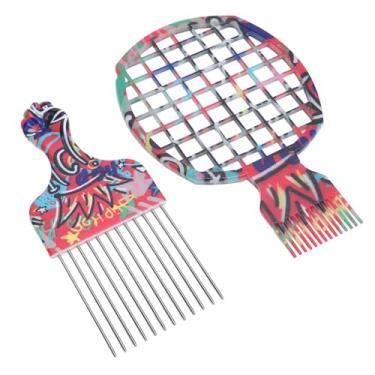 Imagem de Pente Torcido para Cachos Masculinos Com Inserção de Pino de Aço, Ferramenta de Estilo de Cabelo de Folha de Alumínio para Viagens e Uso Diário, Design Requintado, Material ABS