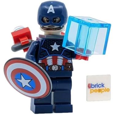 Imagem de LEGO Superheroes: Captain America Minifig with Jetpack, Tesseract, and Mjolnir