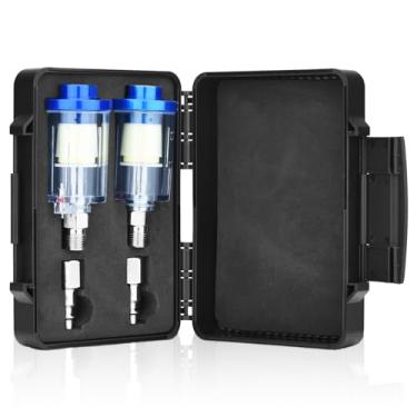 Imagem de SHJTAOTLE pequeno filtro de ar em linha, separador de óleo e água - armadilha de água, remove umidade, secador de ar, sujeira - Use em mangueira de linha de ar do compressor, ferramentas de ar,