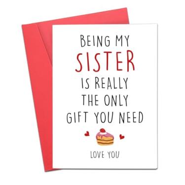 Imagem de Cartão de aniversário de irmã, presentes de aniversário para irmã, presentes de aniversário para irmã, cartão de aniversário para irmã, presentes de aniversário para irmã de cunhada, presentes de
