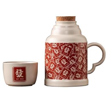 Imagem de Xícara De Chá Portátil Com Rolha De Garrafa De Cortiça, Bule De Chá Chinês E Copo De Caneca Com Tampas, Conjunto De Xícara De Chá Vintage Amplamente Utilizado(Style2)