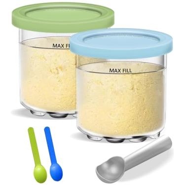 Imagem de Gropecan Pintas e tampas de creami para ninja, recipientes de armazenamento de creme de 16 onças, copos, latas, acessórios, peças de reposição para sorveteira da série nc299amz e nc300s, her