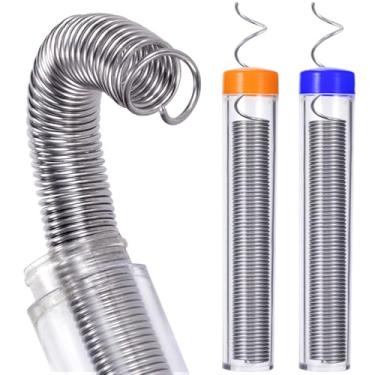 Imagem de Pndeyo Pacote com 2 fios de solda de 0,8 mm de diâmetro, solda de núcleo de resina 60-40, fio de solda elétrico portátil para reparo de componentes de aparelhos elétricos da placa-mãe (rede 12 g) -
