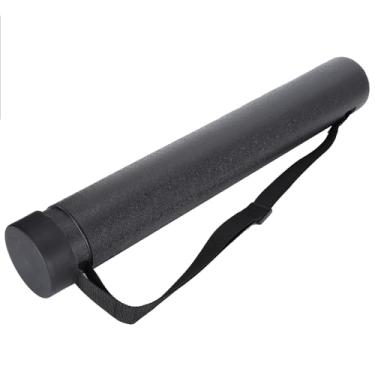 Imagem de Armazenamento de Desenho Circular Telescópico Matte Texture Art Supplies Tubo de Arte à Prova D'água (Preto)