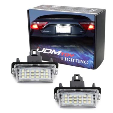 Imagem de iJDMTOY Kit de luz de placa de licença de LED 3W compatível com Toyota Camry Highlander Prius C Avalon Yaris, alimentado por LED branco xenon 18-SMD