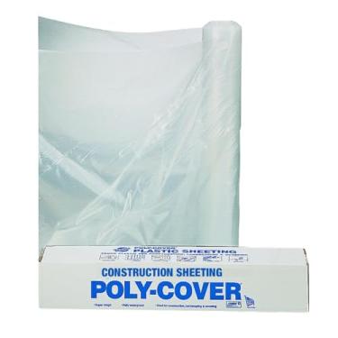 Imagem de Rocky Mountain Goods Folha de plástico de construção de 6 Mil -10' x 100' Folha de polietileno transparente para barreira de vapor, barreira de umidade, cobertura de estufa resistente, paisagismo e