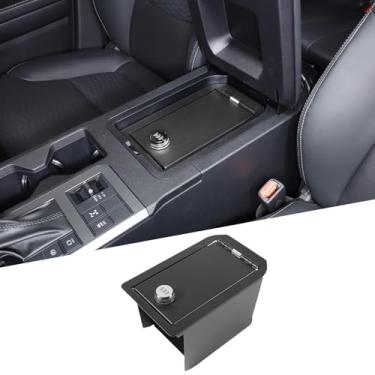 Imagem de Fgtagtal Cofre de console central compatível com Toyota Land Cruiser 250 Prado J250 LC250 2024 2025, caixa de apoio de braço, cofre de bloqueio de senha, cofre de console de armazenamento de segurança
