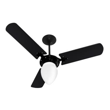 Imagem de Venti-Delta Super Delta Light Globo Pera Ventilador de Teto 3 Velocidades com Luminária 220v Preto