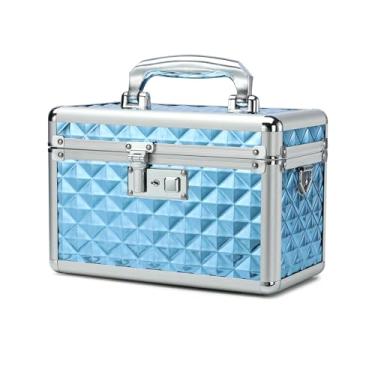 Imagem de HEWEI WORKS Caixa de armazenamento com trava de chave, caixa de armazenamento de medicamentos bloqueável, caixa vazia de primeiros socorros, caixa de segurança com trava de segurança, organizador de