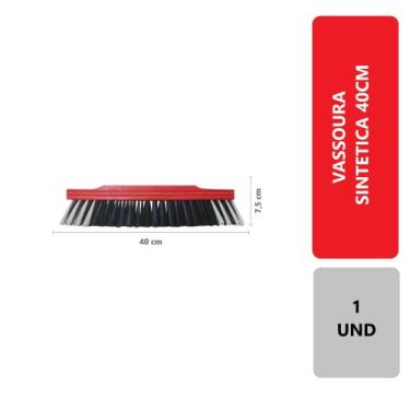 Imagem de 1 Unidade Vassoura De Pelo Sintético Macia 40cm Média Multiuso Limpeza
