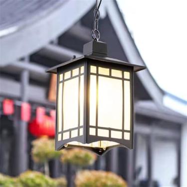 Imagem de Lâmpada Pendente Contemporânea Ao Ar Livre LED À Prova D 'Água Villa Jardim Pátio Portão Corredor Varanda Lâmpada Pendente (D B D18.8CM 1PCS)