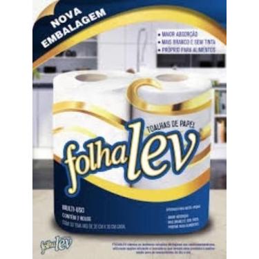 Imagem de Papel toalha Folhalev 50 folhas 2un