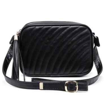 Imagem de Bolsa Transversal Pequena Preta Presente Namorado Jade - Camila Caroli