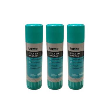 Imagem de Kit 3 Colas em Bastão 40g Escolar Secagem Rápida - Bazze
